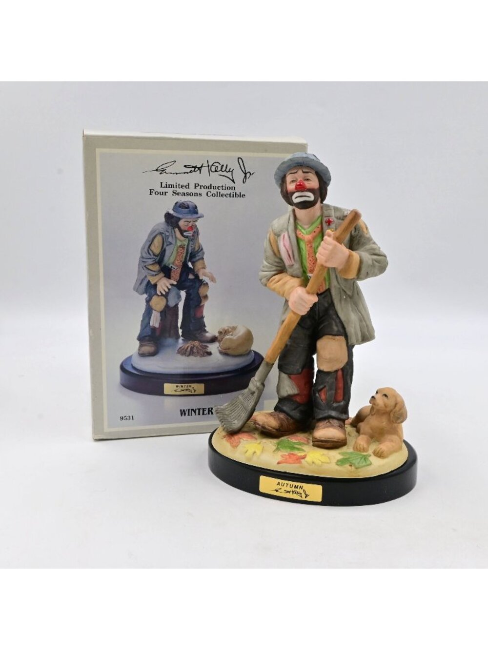 Emmett Kelly Jr. Flambro Autumn Four Seasons Collection Vintage